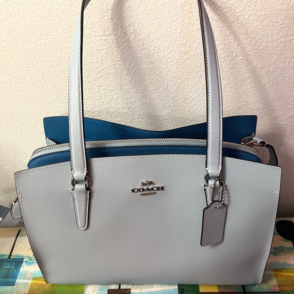 🩵💙🩵NWT Two Tone Blue Coach Carryall 🩵💙🩵 - Picture 6 of 13